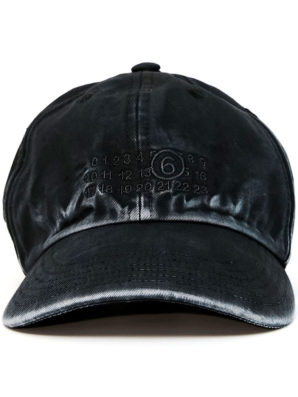 MM6 Maison Margiela X Salomon signature-numbers embroidered cap - Black von MM6 Maison Margiela X Salomon