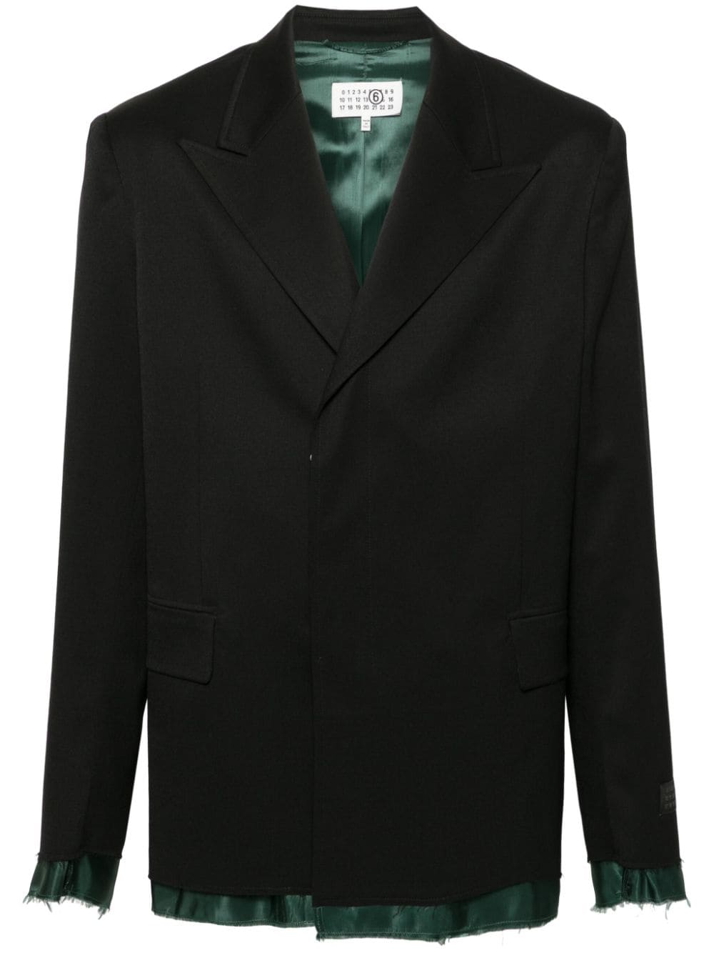 MM6 Maison Margiela signature single-stitch logo blazer - Black von MM6 Maison Margiela