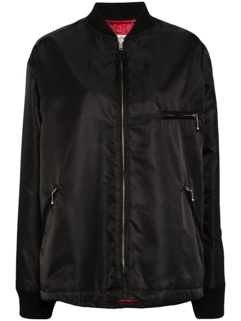 MM6 Maison Margiela signature single-stitch logo bomber jacket - Black von MM6 Maison Margiela