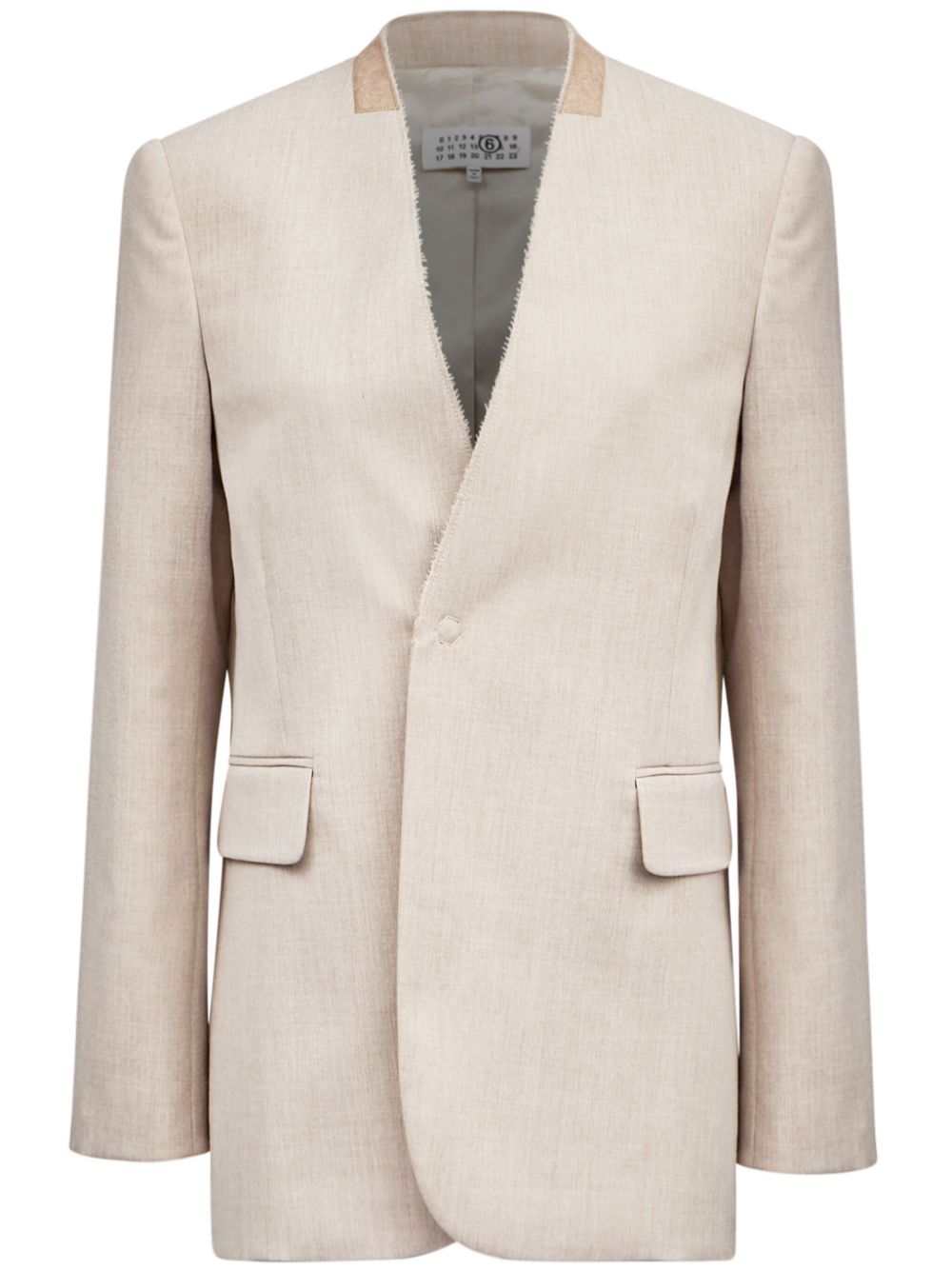 MM6 Maison Margiela single-breasted blazer - Neutrals von MM6 Maison Margiela