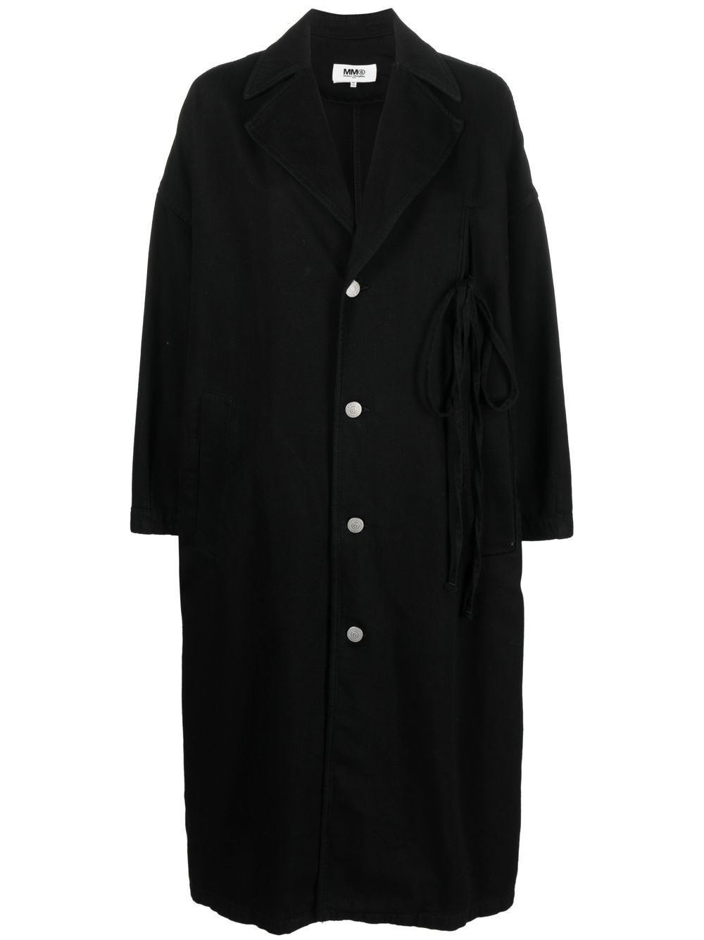 MM6 Maison Margiela single-breasted denim coat - Black von MM6 Maison Margiela