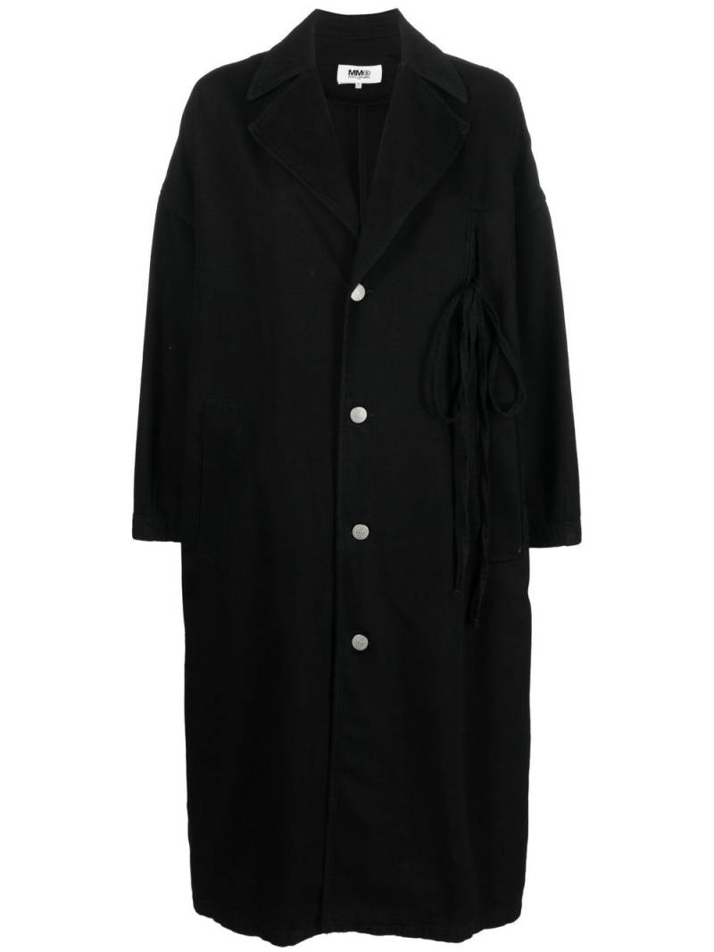 MM6 Maison Margiela single-breasted denim coat - Black von MM6 Maison Margiela