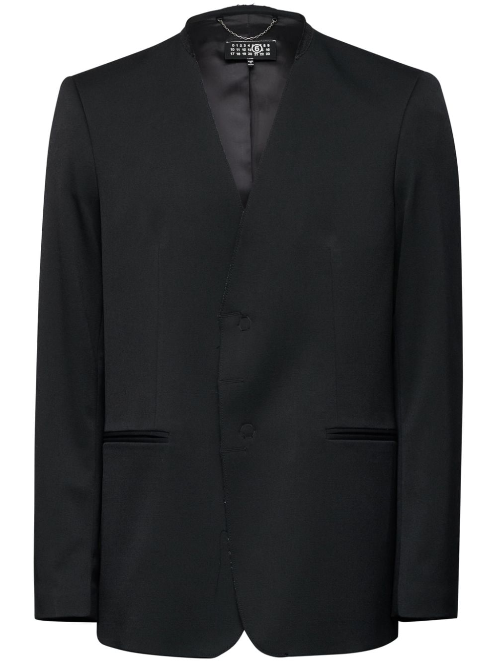 MM6 Maison Margiela single-breasted twill blazer - Black von MM6 Maison Margiela