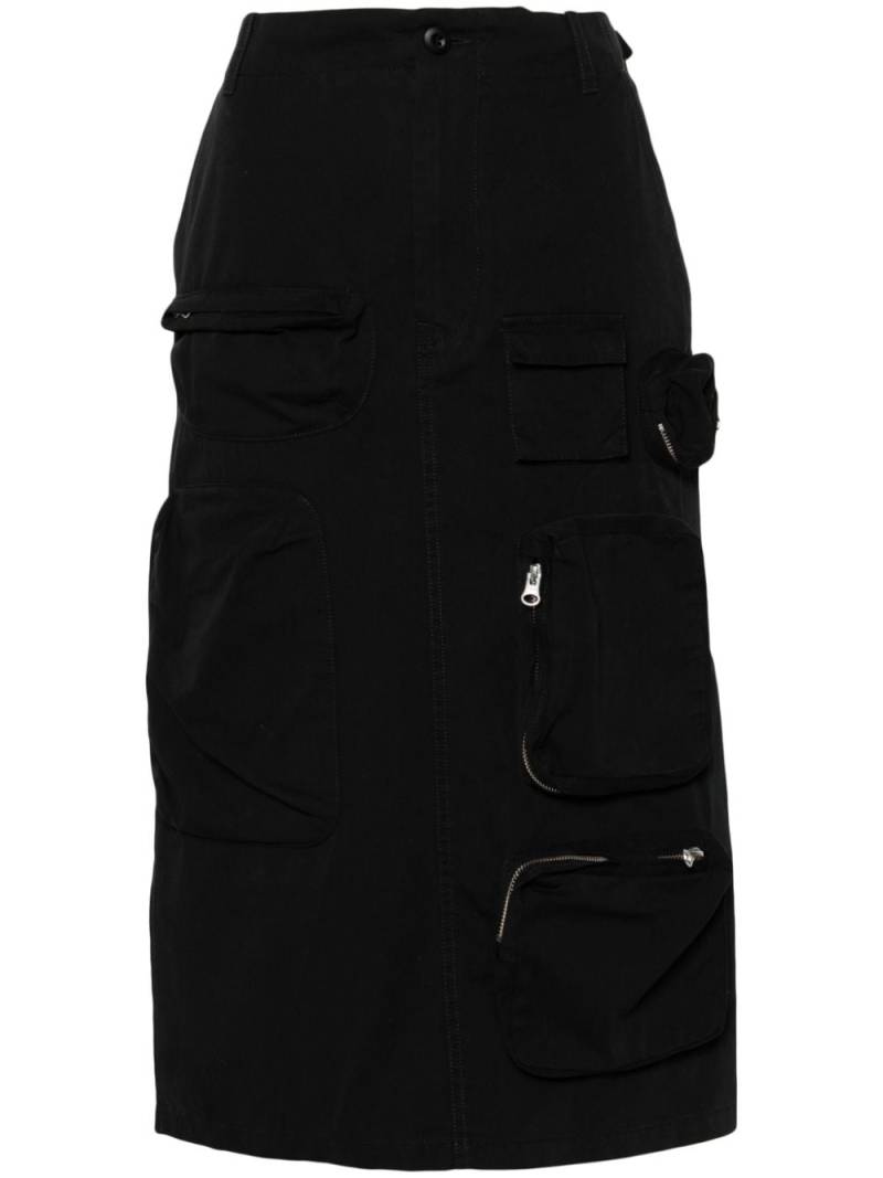 MM6 Maison Margiela single stitch-logo cargo skirt - Black von MM6 Maison Margiela