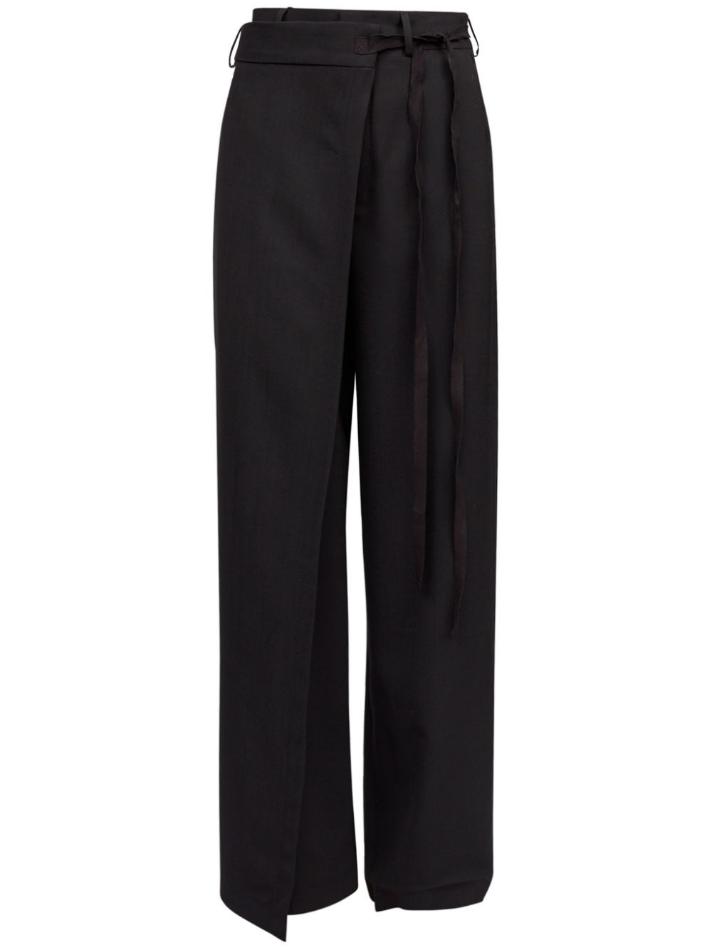 MM6 Maison Margiela single-stitch logo flared trousers - Black von MM6 Maison Margiela