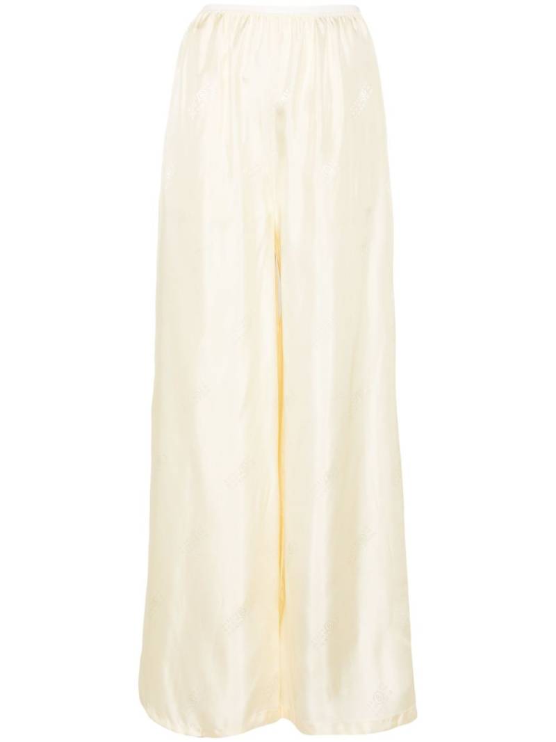 MM6 Maison Margiela single-stitch logo trousers - Yellow von MM6 Maison Margiela