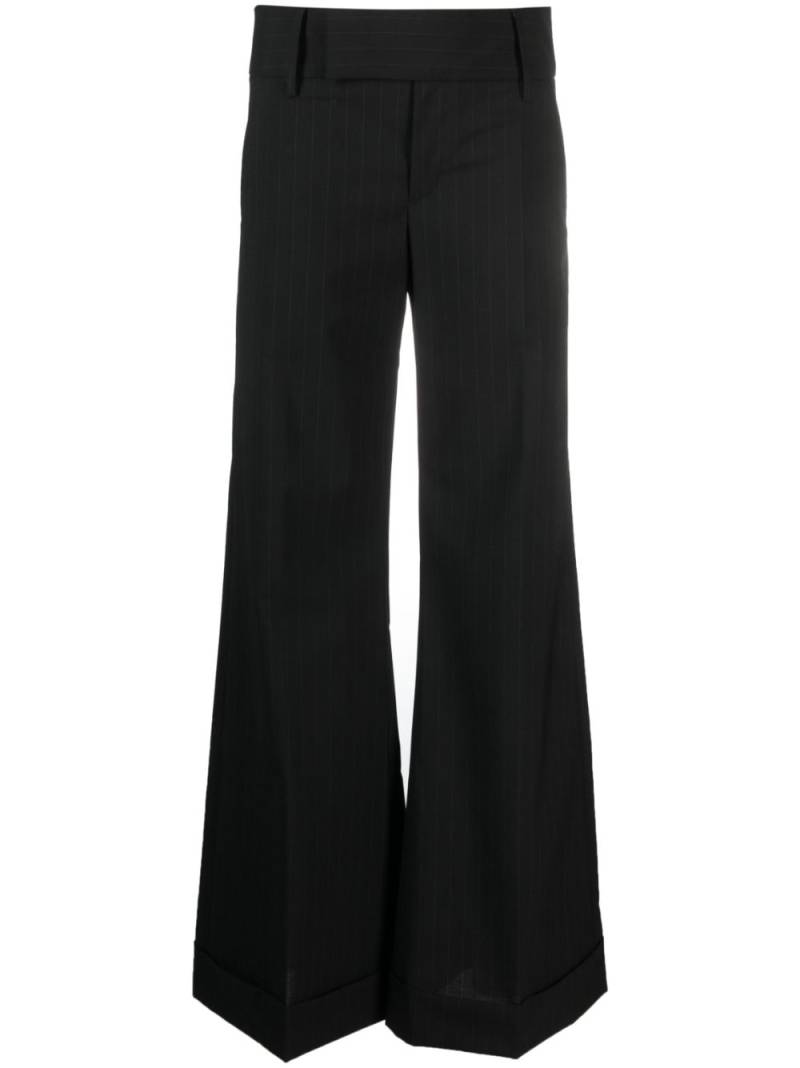 MM6 Maison Margiela single-stitch pinstripe palazzo pants - Black von MM6 Maison Margiela