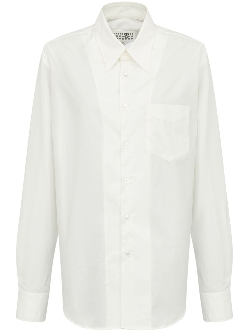 MM6 Maison Margiela slash-detail cotton shirt - White von MM6 Maison Margiela