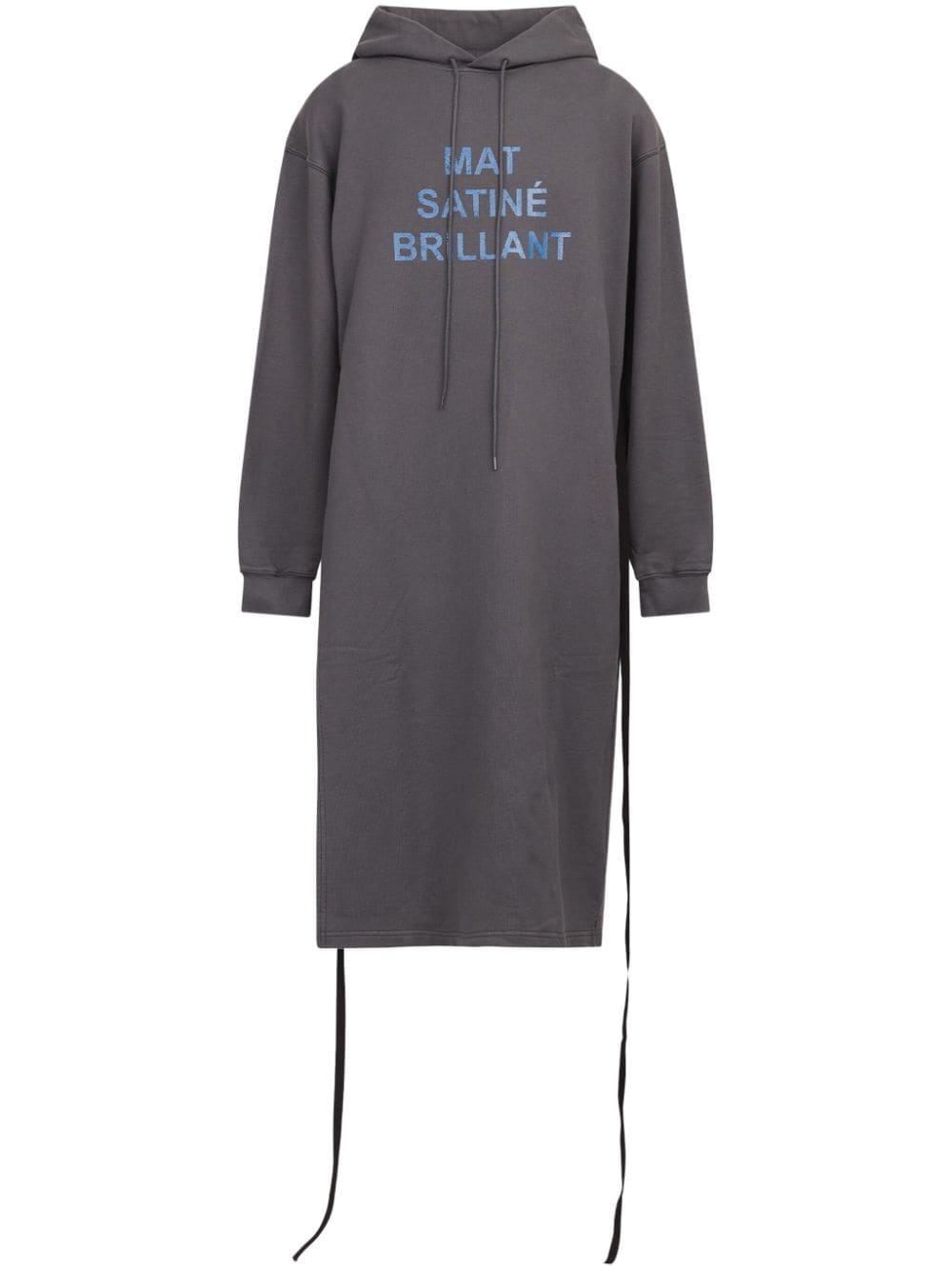 MM6 Maison Margiela slogan-print extra-long cotton sweatshirt - Grey von MM6 Maison Margiela