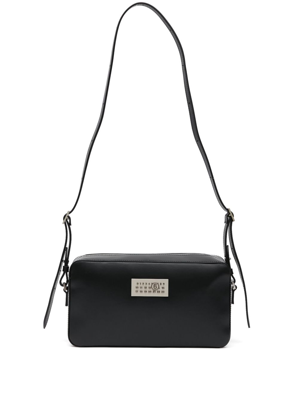 MM6 Maison Margiela small Numeric leather shoulder bag - Black von MM6 Maison Margiela