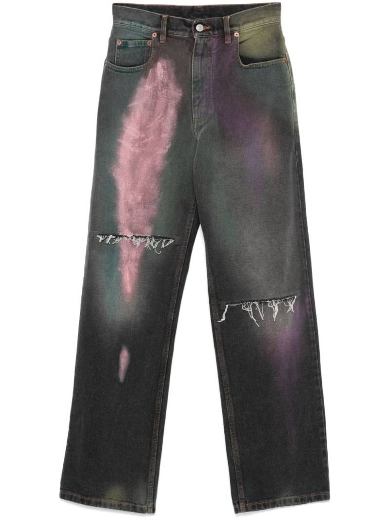 MM6 Maison Margiela spray-paint effect jeans - Grey von MM6 Maison Margiela