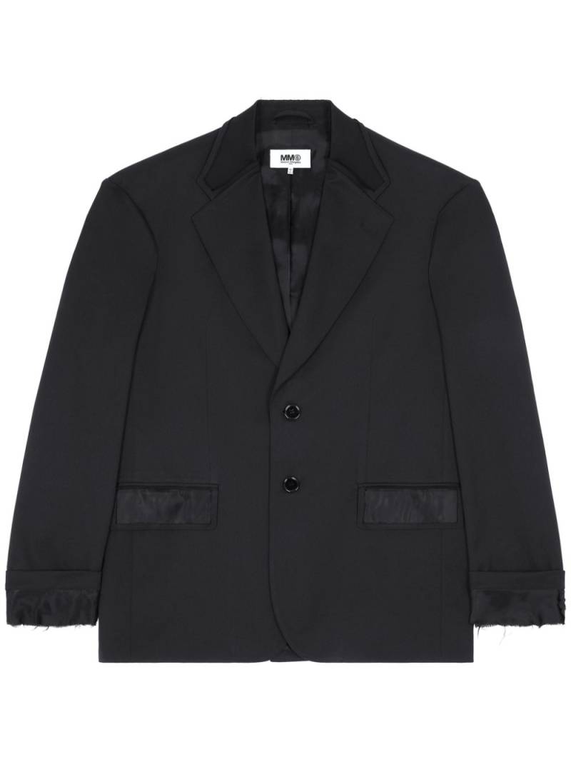 MM6 Maison Margiela stitch-detail single-breasted blazer - Black von MM6 Maison Margiela