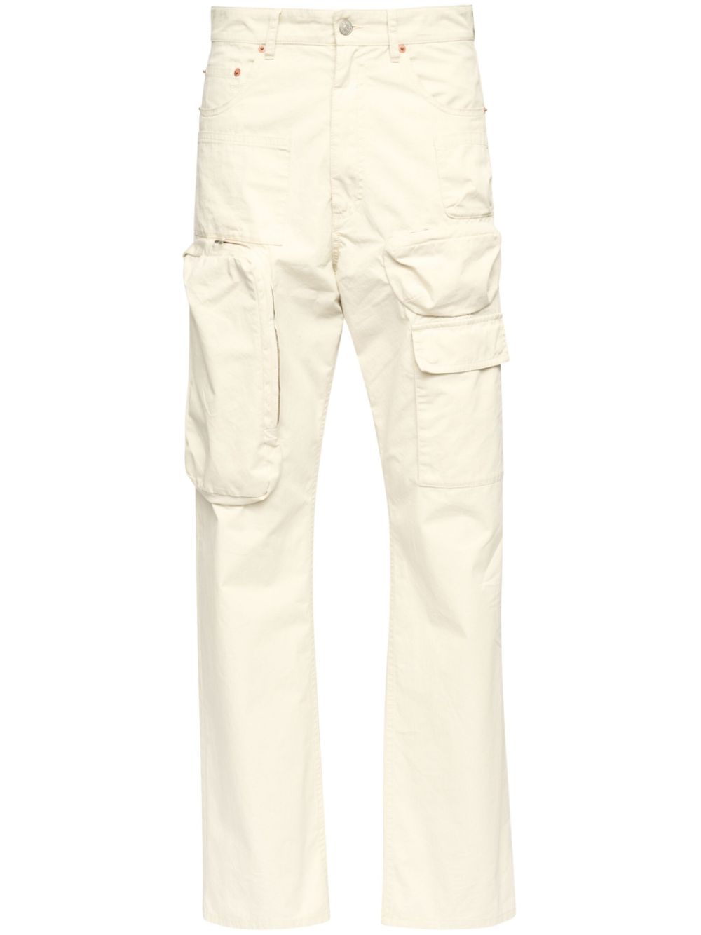 MM6 Maison Margiela straight-leg cotton cargo trousers - Neutrals von MM6 Maison Margiela