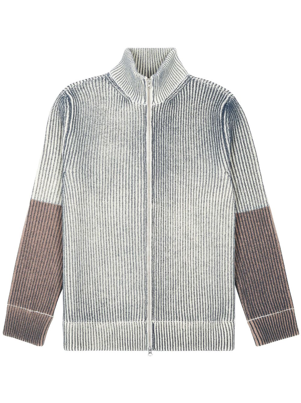 MM6 Maison Margiela ribbed zip-up cardigan - Brown von MM6 Maison Margiela