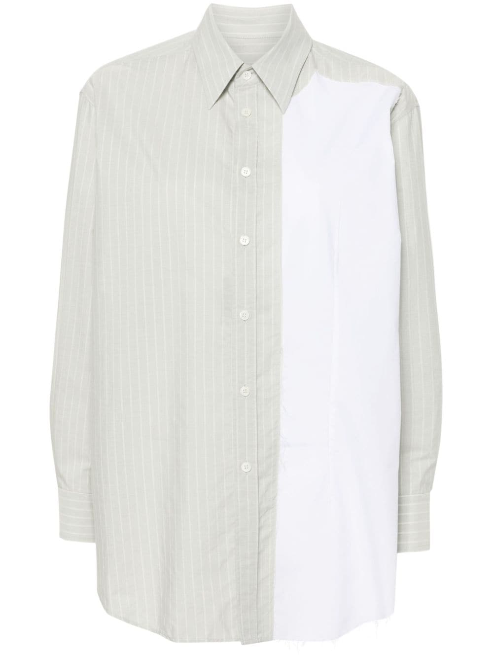 MM6 Maison Margiela striped shirt - Green von MM6 Maison Margiela