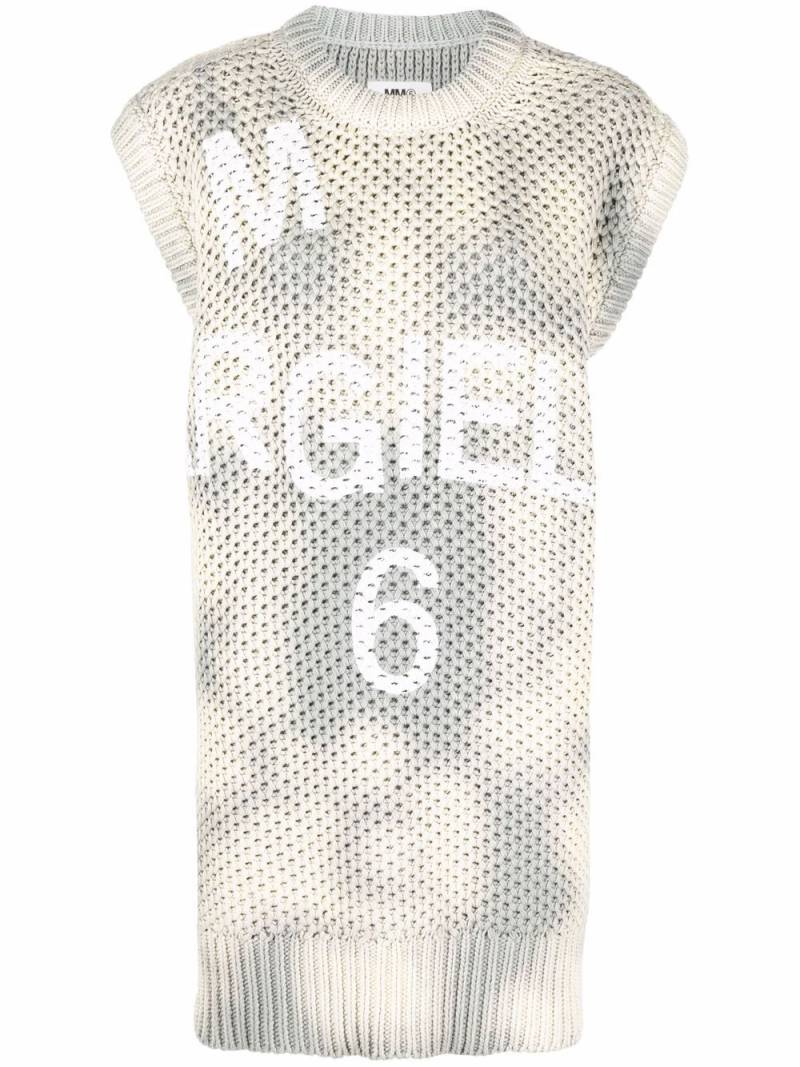 MM6 Maison Margiela tie-dye knitted dress - Neutrals von MM6 Maison Margiela