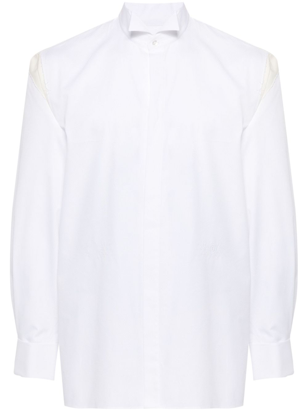 MM6 Maison Margiela unfinished-effect shirt - White von MM6 Maison Margiela