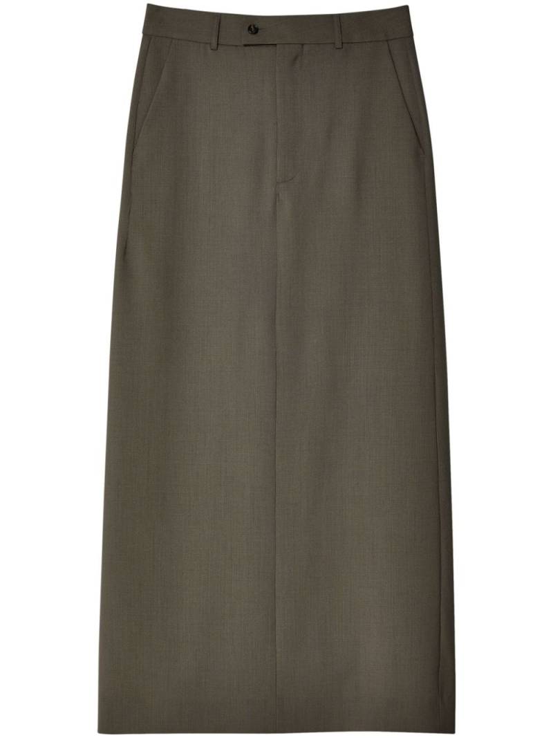 MM6 Maison Margiela virgin-wool maxi skirt - Brown von MM6 Maison Margiela