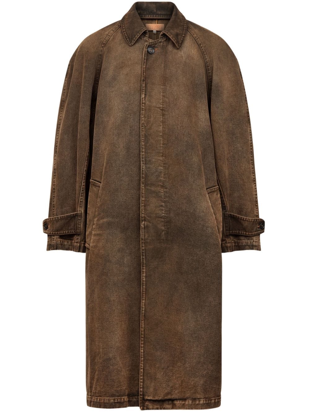 MM6 Maison Margiela washed effect raincoat - Brown von MM6 Maison Margiela