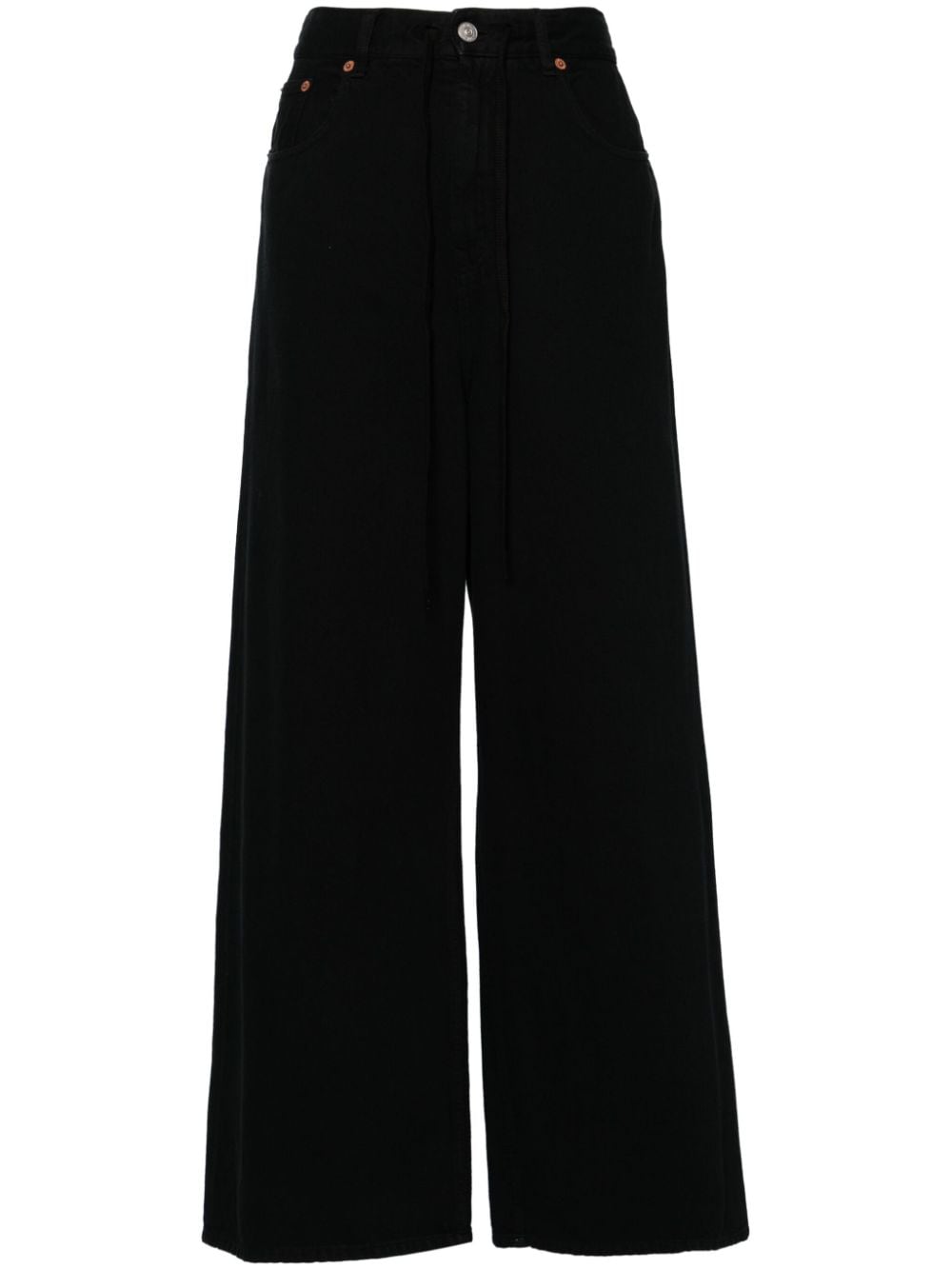 MM6 Maison Margiela wide-leg cotton jeans - Black von MM6 Maison Margiela