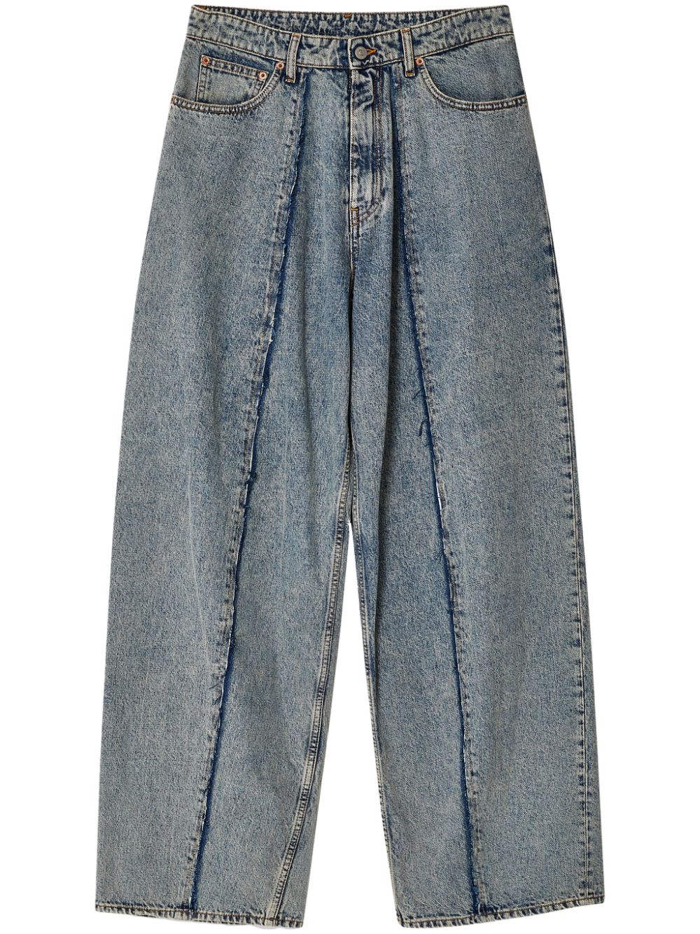 MM6 Maison Margiela wide-leg cotton jeans - Blue von MM6 Maison Margiela