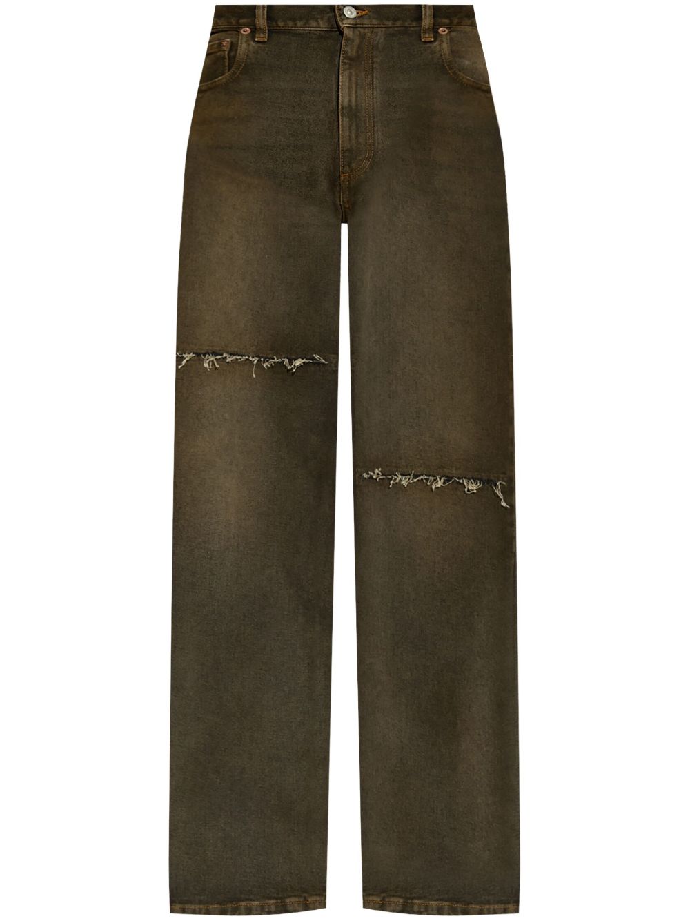 MM6 Maison Margiela wide-leg jeans - Green von MM6 Maison Margiela