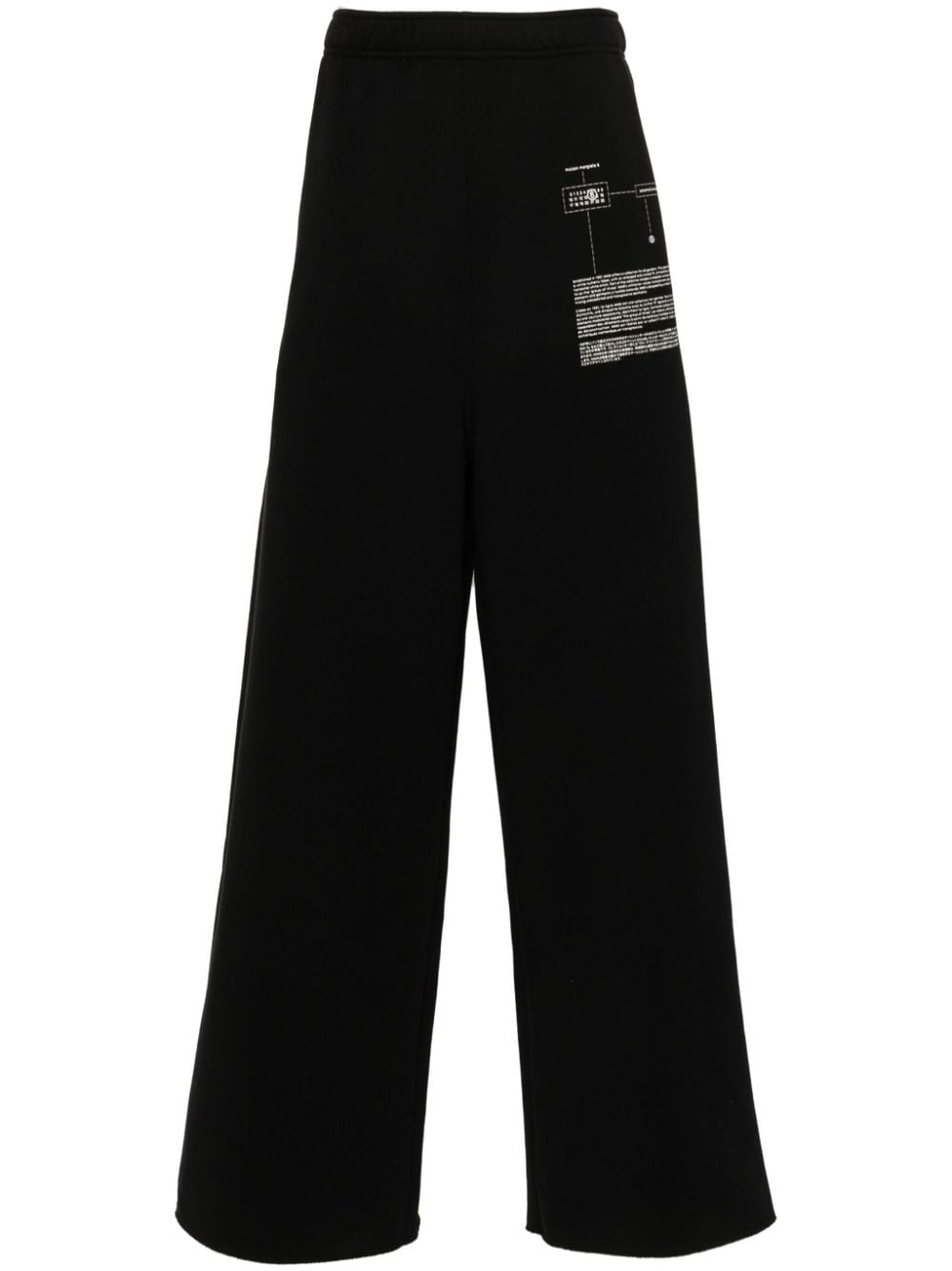 MM6 Maison Margiela wide-leg jersey track pants - Black von MM6 Maison Margiela