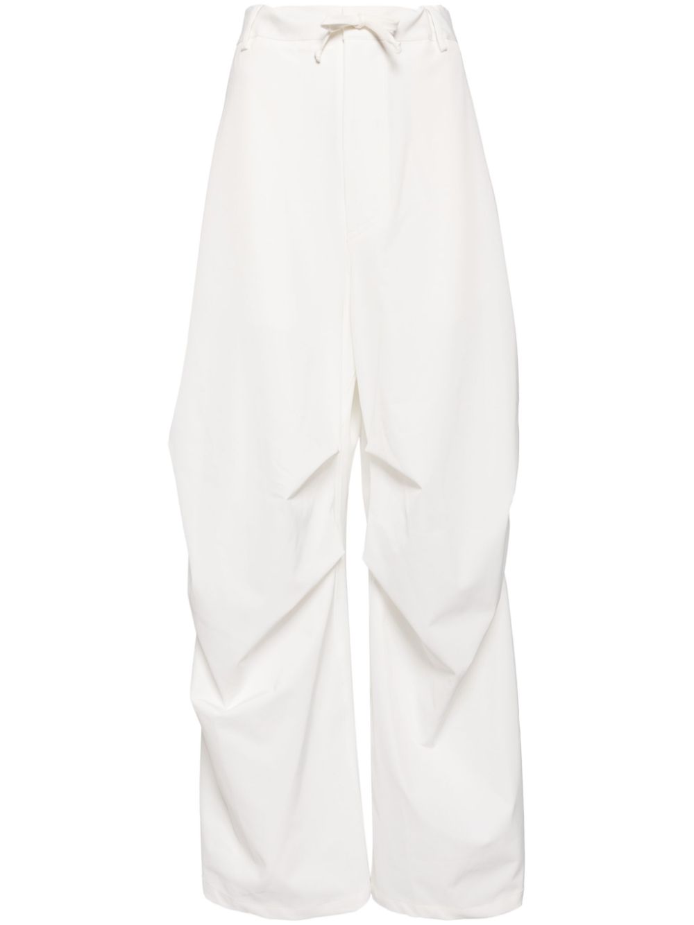 MM6 Maison Margiela wide-leg twill trousers - White von MM6 Maison Margiela