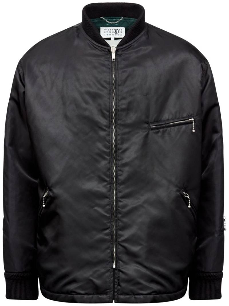 MM6 Maison Margiela zip detailing jacket - Black von MM6 Maison Margiela