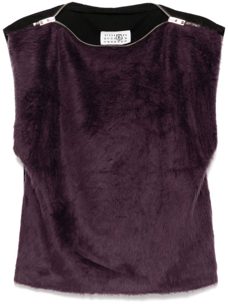 MM6 Maison Margiela zipper detailing vest - Purple von MM6 Maison Margiela