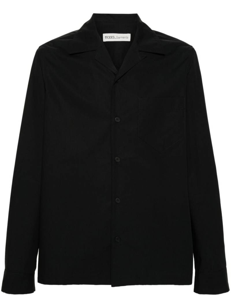 MODES GARMENTS camp-collar poplin shirt - Black von MODES GARMENTS