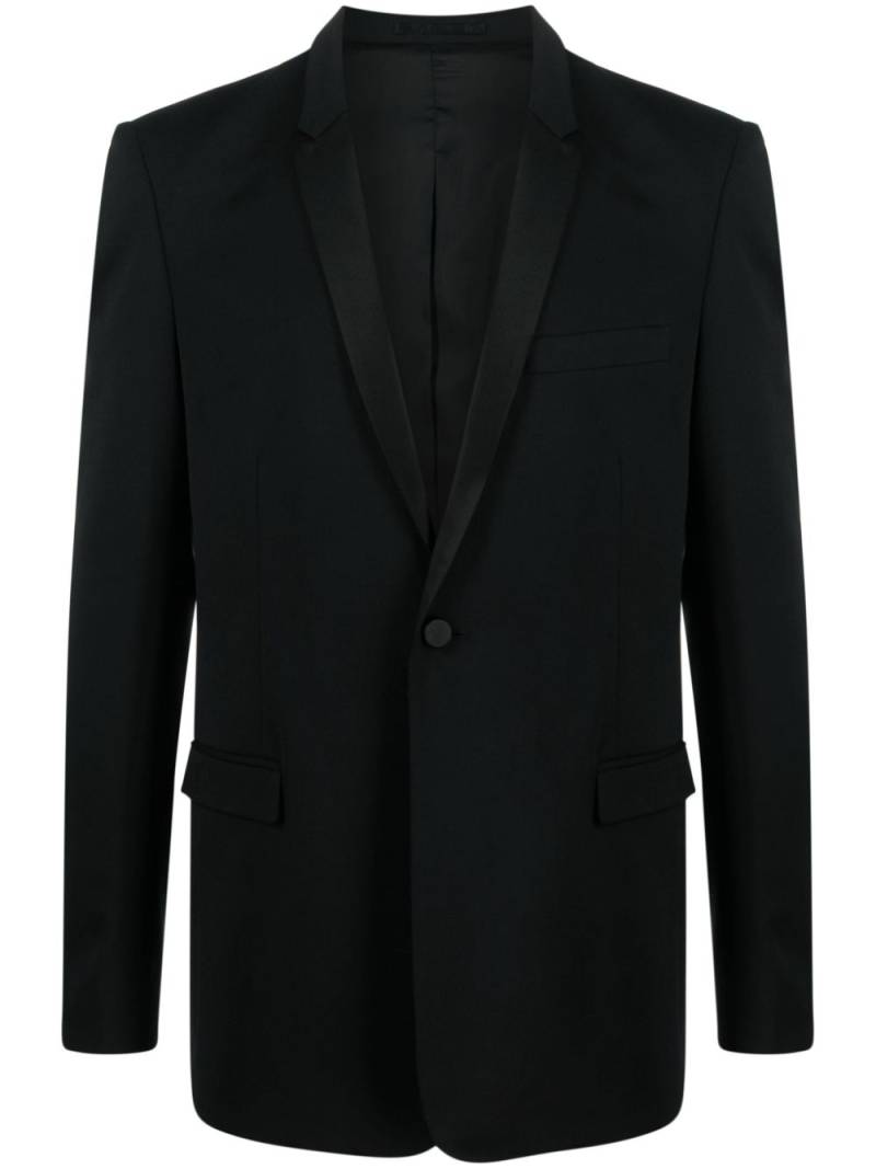 MODES GARMENTS satin-trim single-breasted blazer - Black von MODES GARMENTS