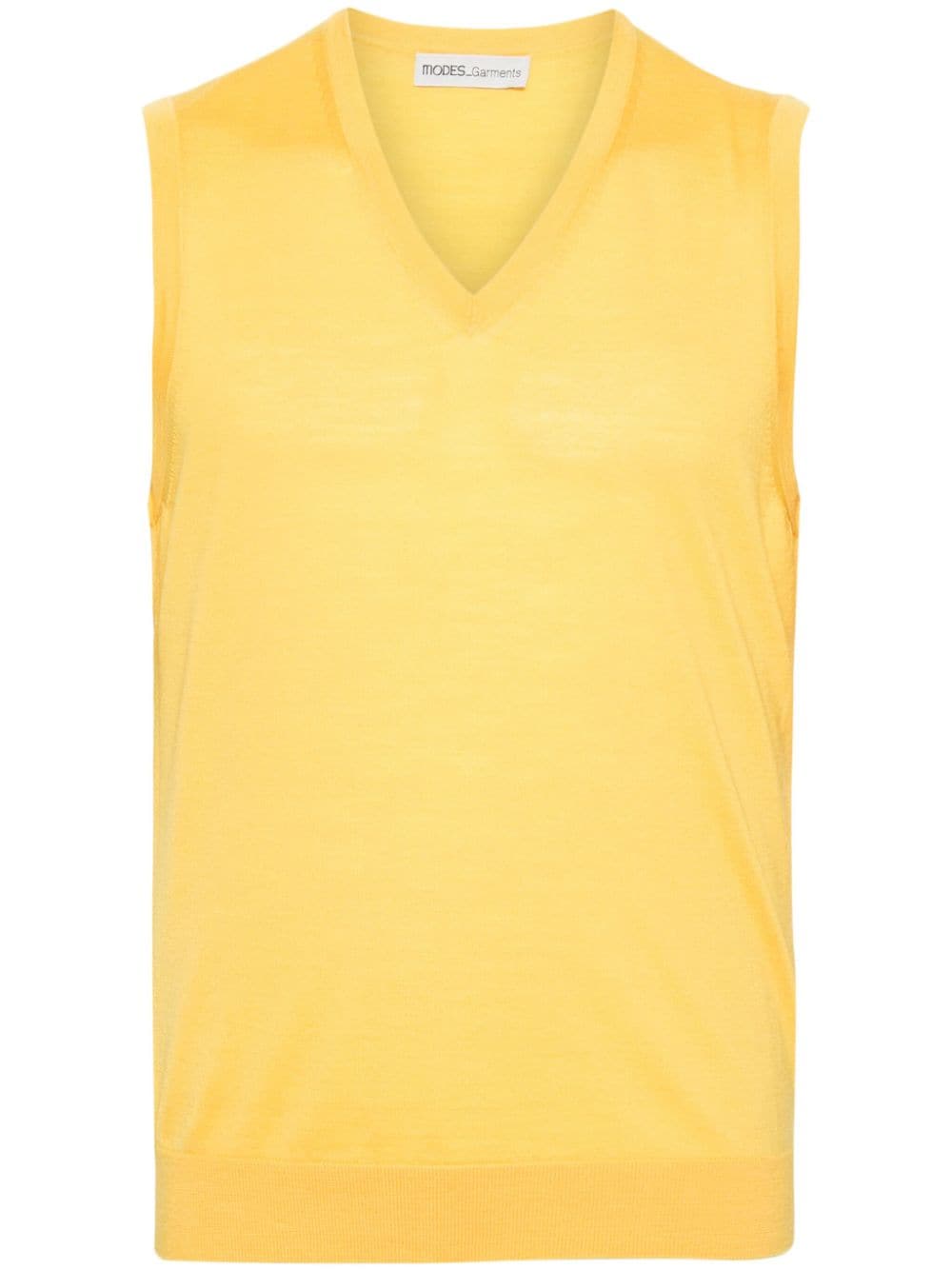 MODES GARMENTS sleeveless merino knitted vest - Yellow von MODES GARMENTS