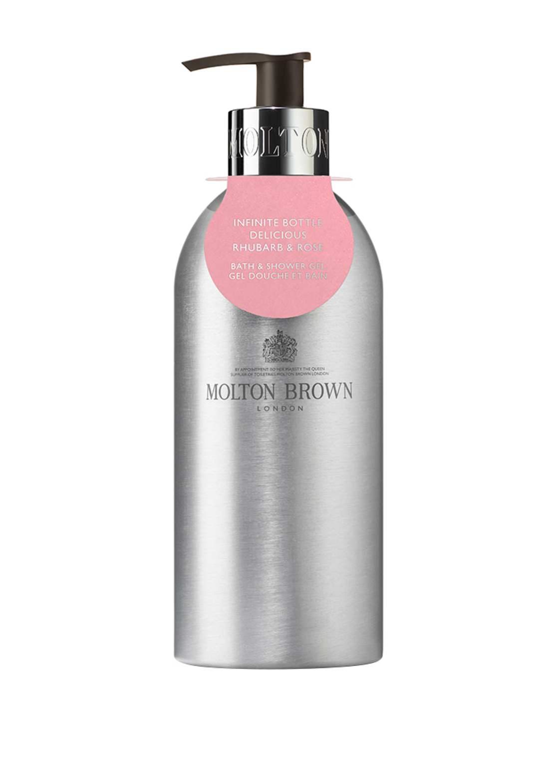 Molton Brown Infinite Bottle Delicious Rhubarb & Rose Bath & Shower Gel 400 ml von MOLTON BROWN