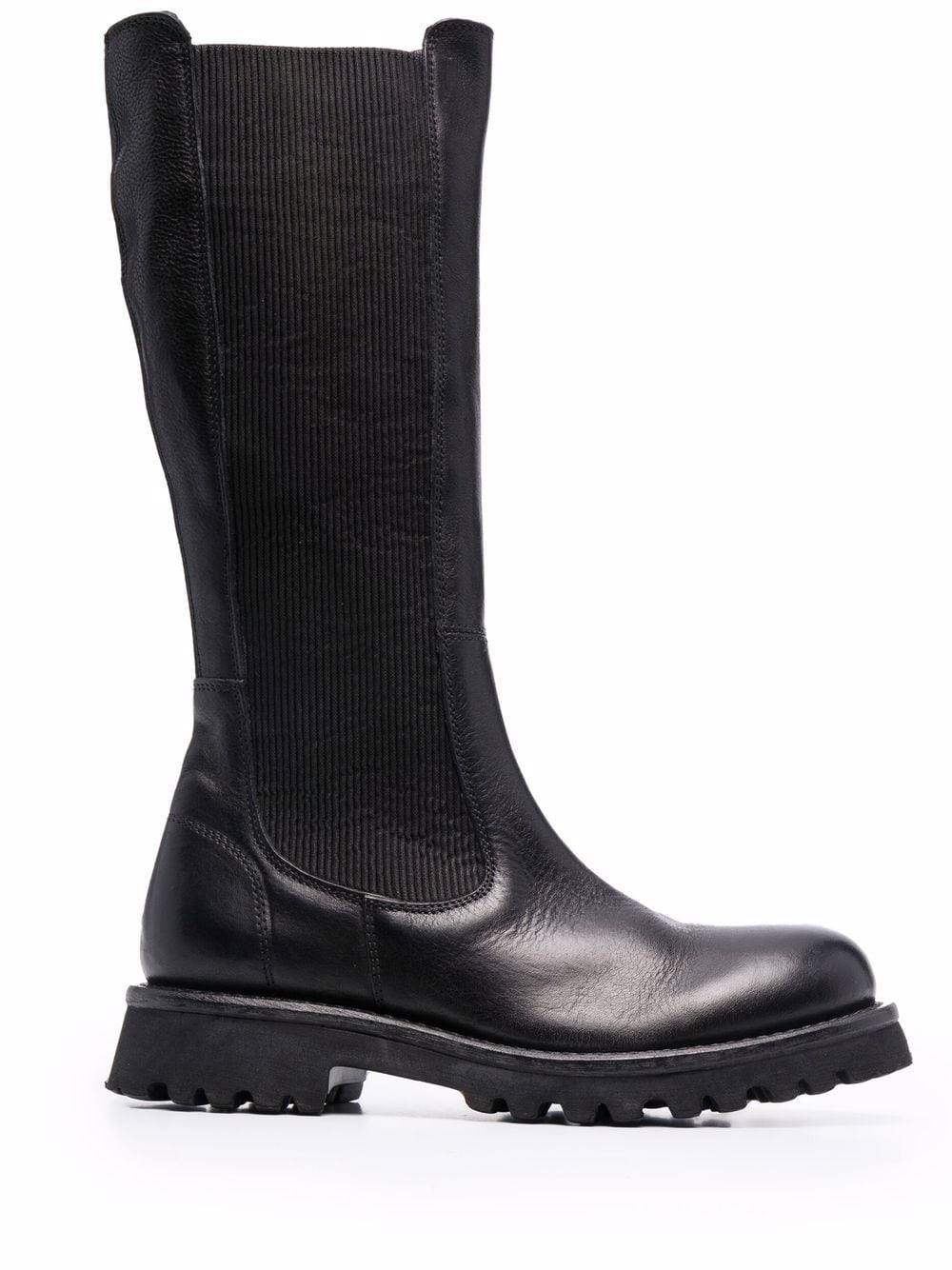Moma knee-length leather boots - Black von Moma