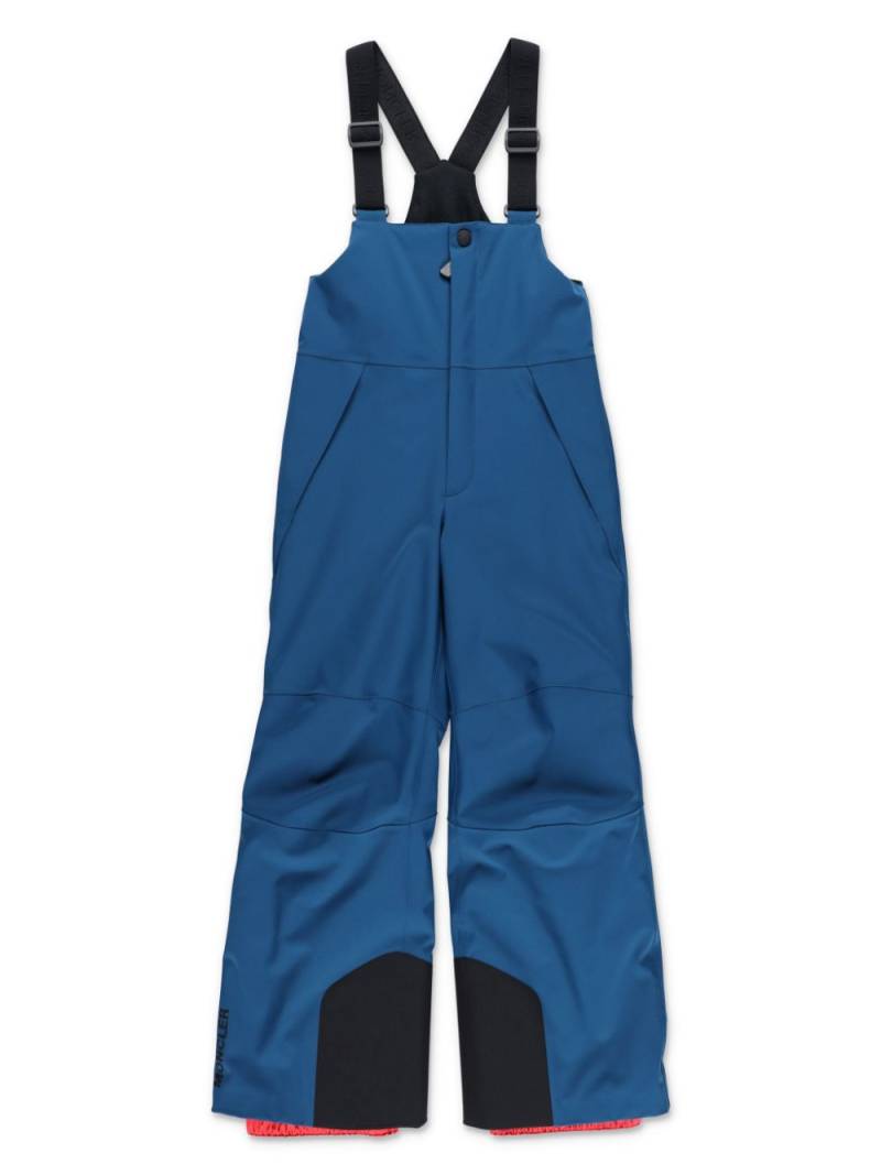 MONCLER GRENOBLE KIDS logo-print ski dungarees - Blue von MONCLER GRENOBLE KIDS