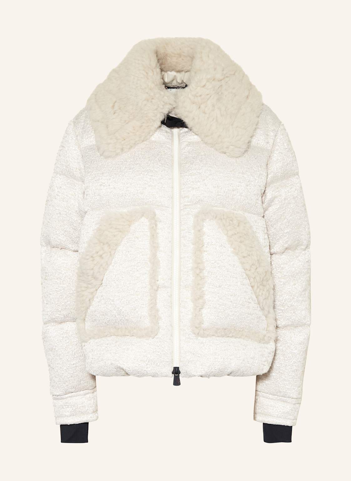 Moncler Grenoble Bouclé-Daunenjacke Stowe Mit Glitzergarn beige von MONCLER GRENOBLE