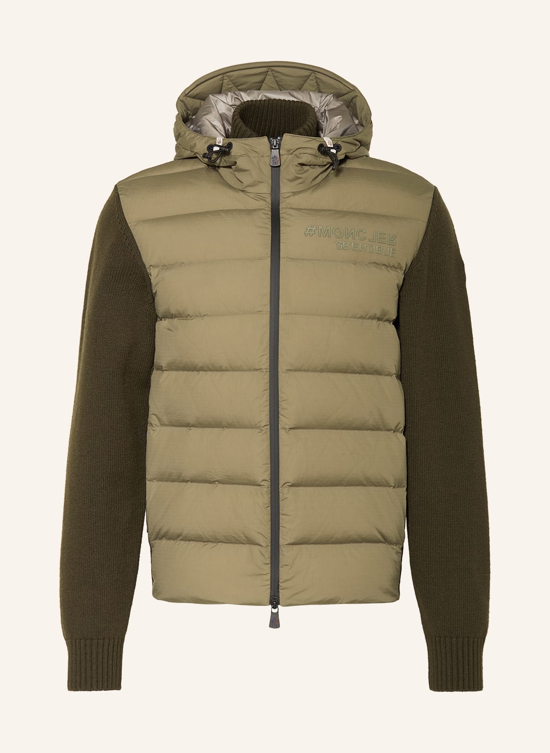 Moncler Grenoble Daunenjacke Im Materialmix gruen von MONCLER GRENOBLE