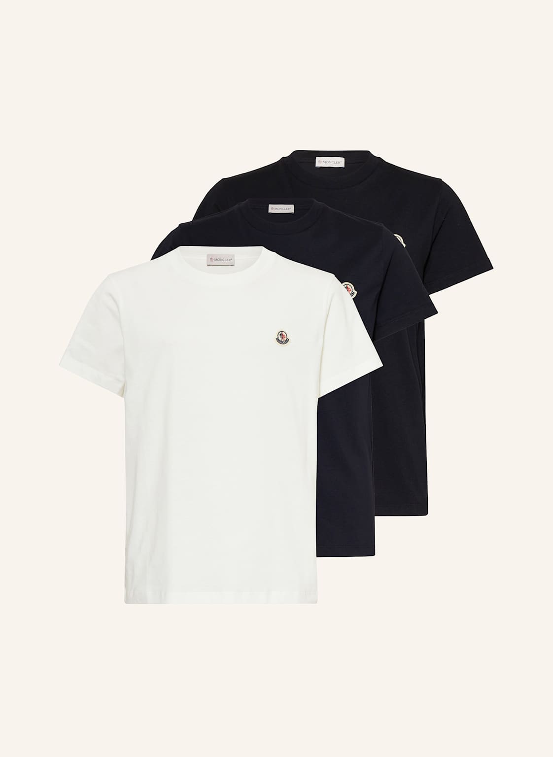 Moncler Enfant 3er-Pack T-Shirts schwarz von MONCLER enfant