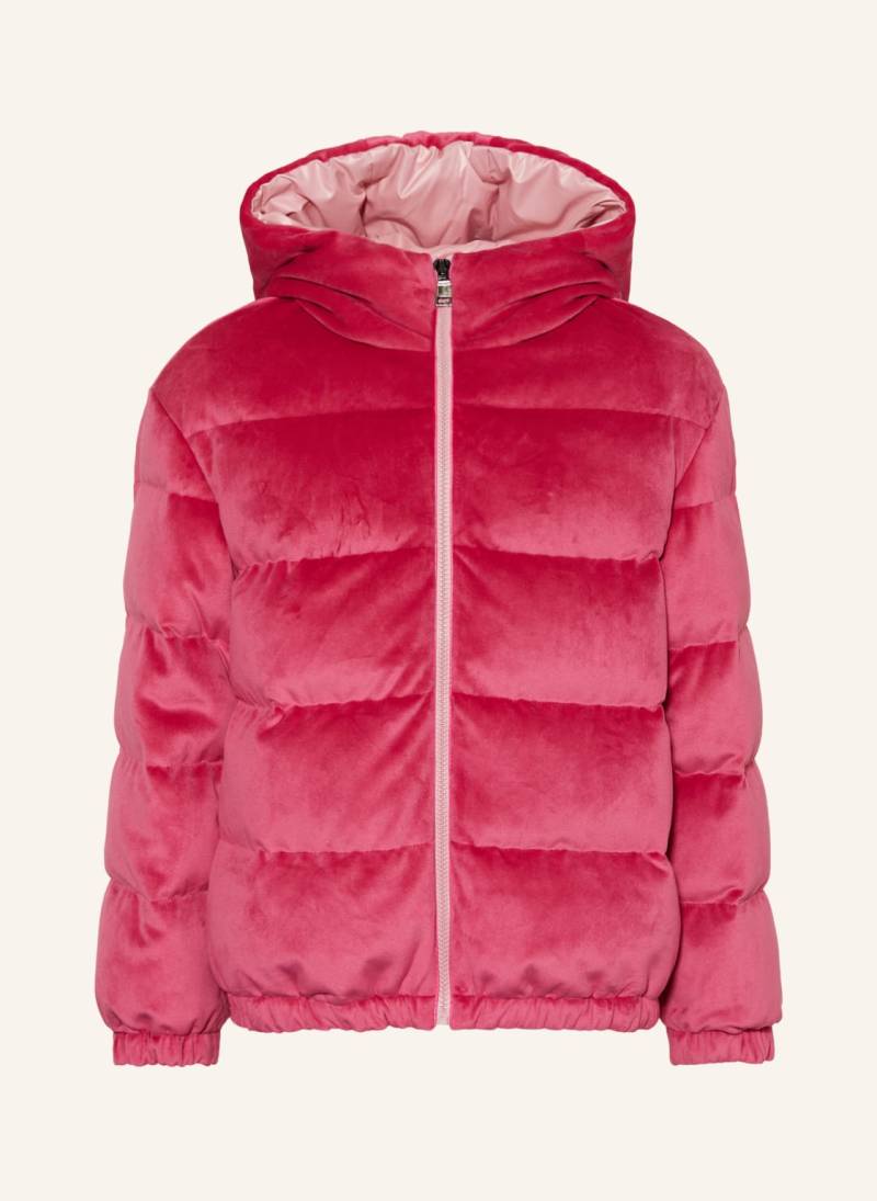 Moncler Enfant Daunenjacke Daos Aus Samt pink von MONCLER enfant