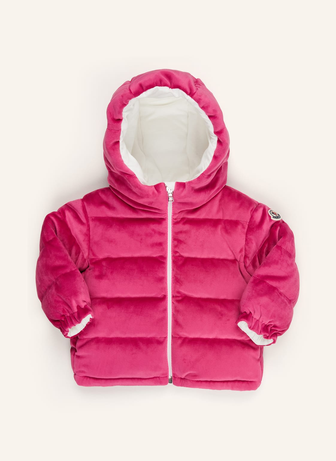 Moncler Enfant Daunenjacke Daos Aus Samt pink von MONCLER enfant