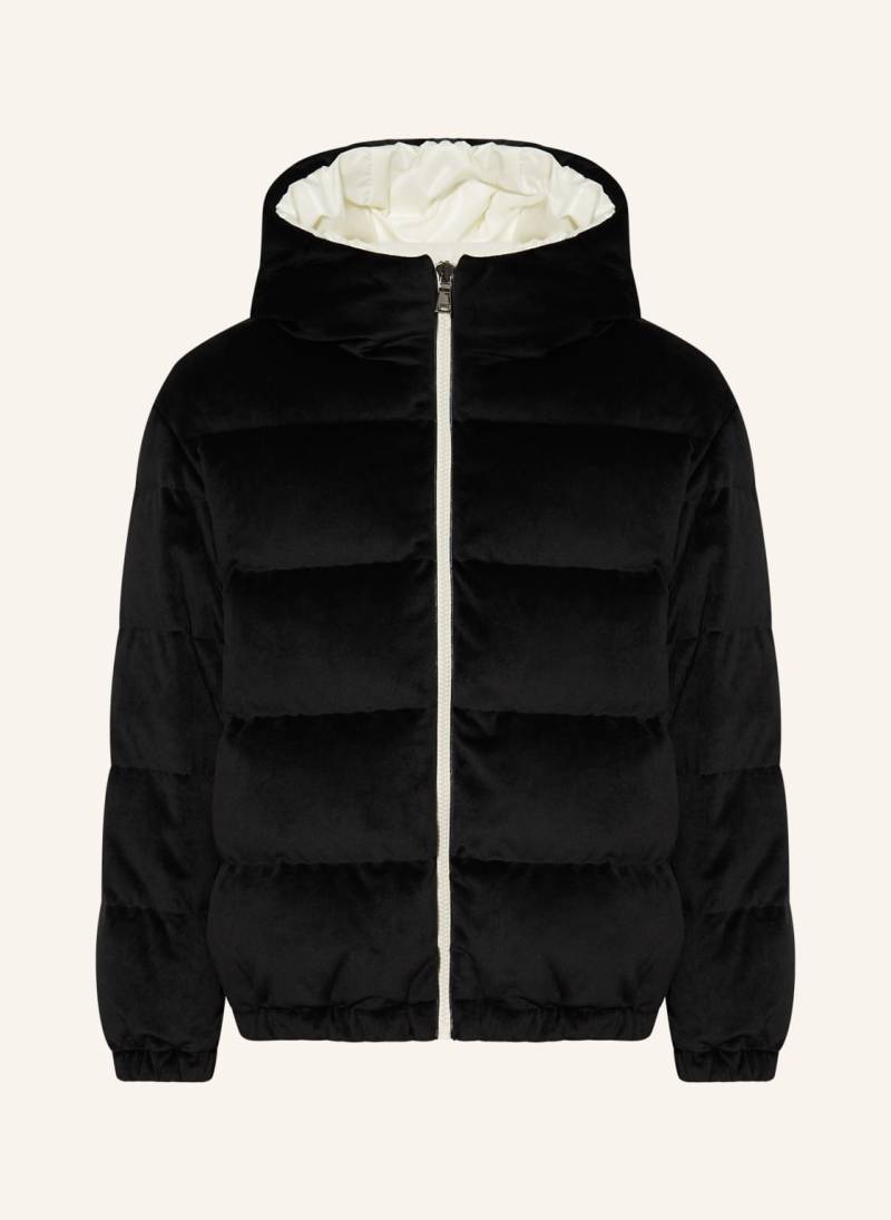 Moncler Enfant Daunenjacke Daos Aus Samt schwarz von MONCLER enfant