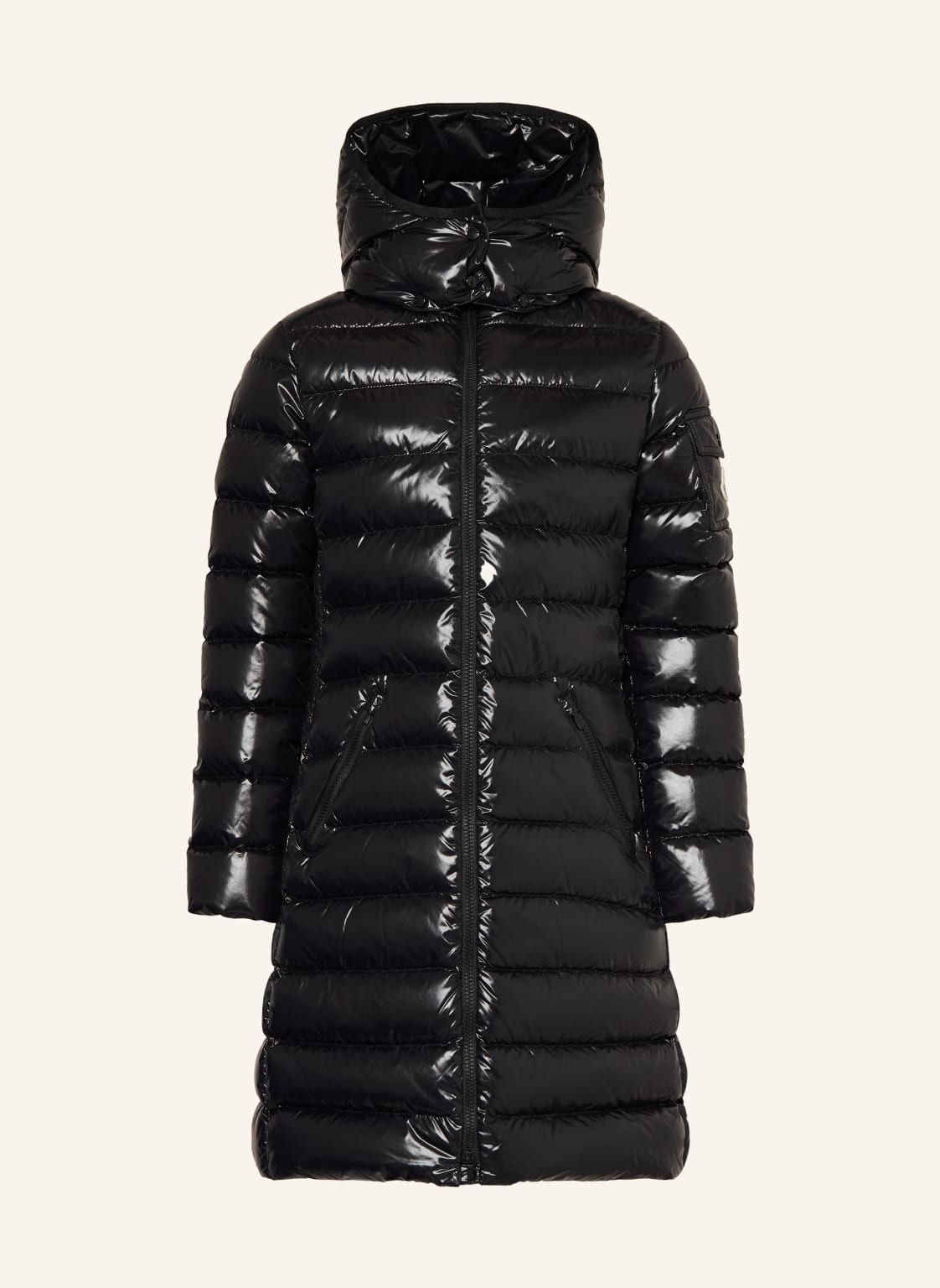 Moncler Enfant Daunenmantel Moka Mit Abnehmbarer Kapuze schwarz von MONCLER enfant