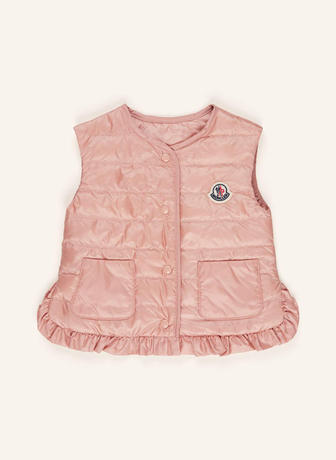 Moncler Enfant Daunenweste Portia Mit Rüschen rosa Moncler Enfant Daunenweste Portia Mit Rüschen rosa von MONCLER enfant