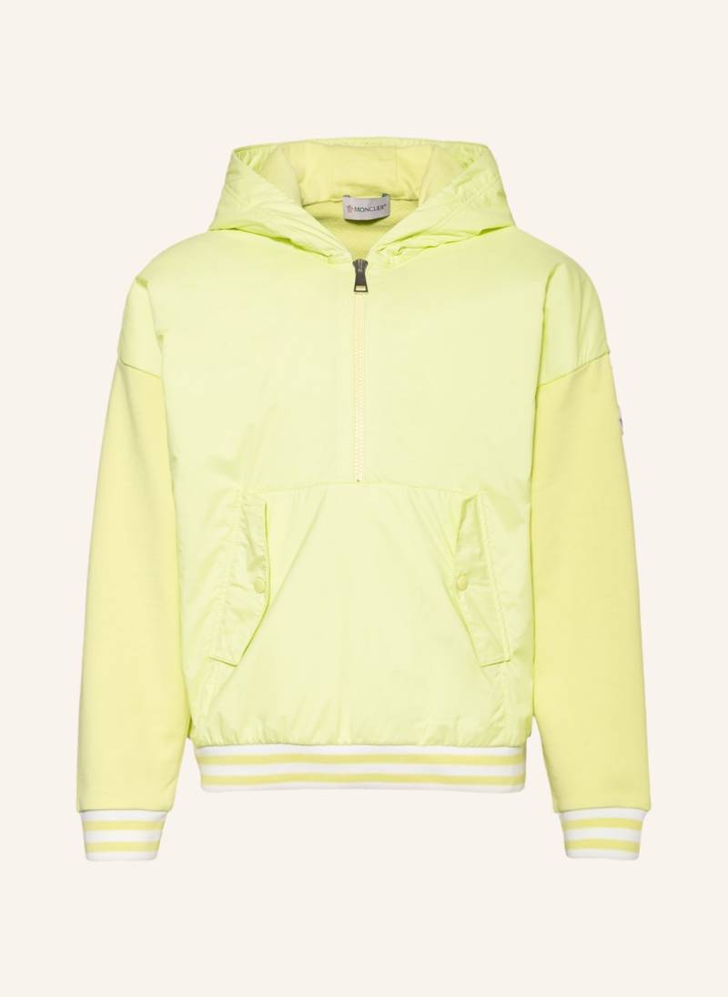 Moncler Enfant Hoodie Im Materialmix gelb von MONCLER enfant