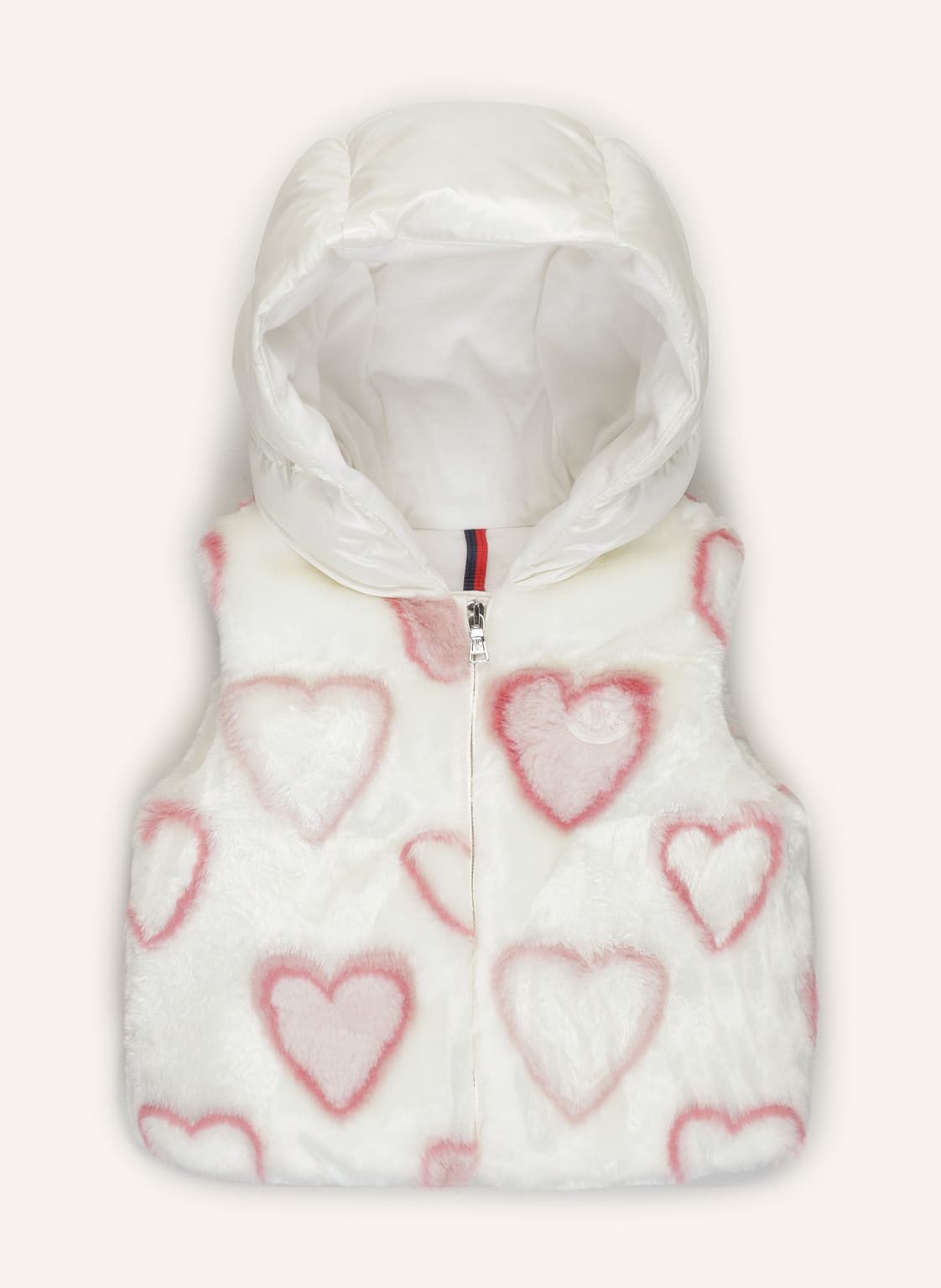 Moncler Enfant Kunstfell-Weste Adolis weiss von MONCLER enfant