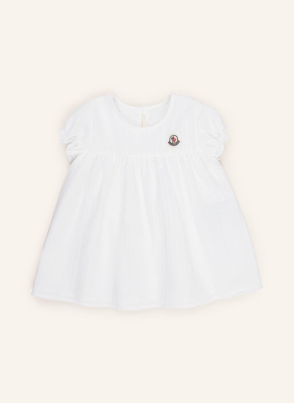 Moncler Enfant Musselinkleid weiss Moncler Enfant Musselinkleid weiss von MONCLER enfant
