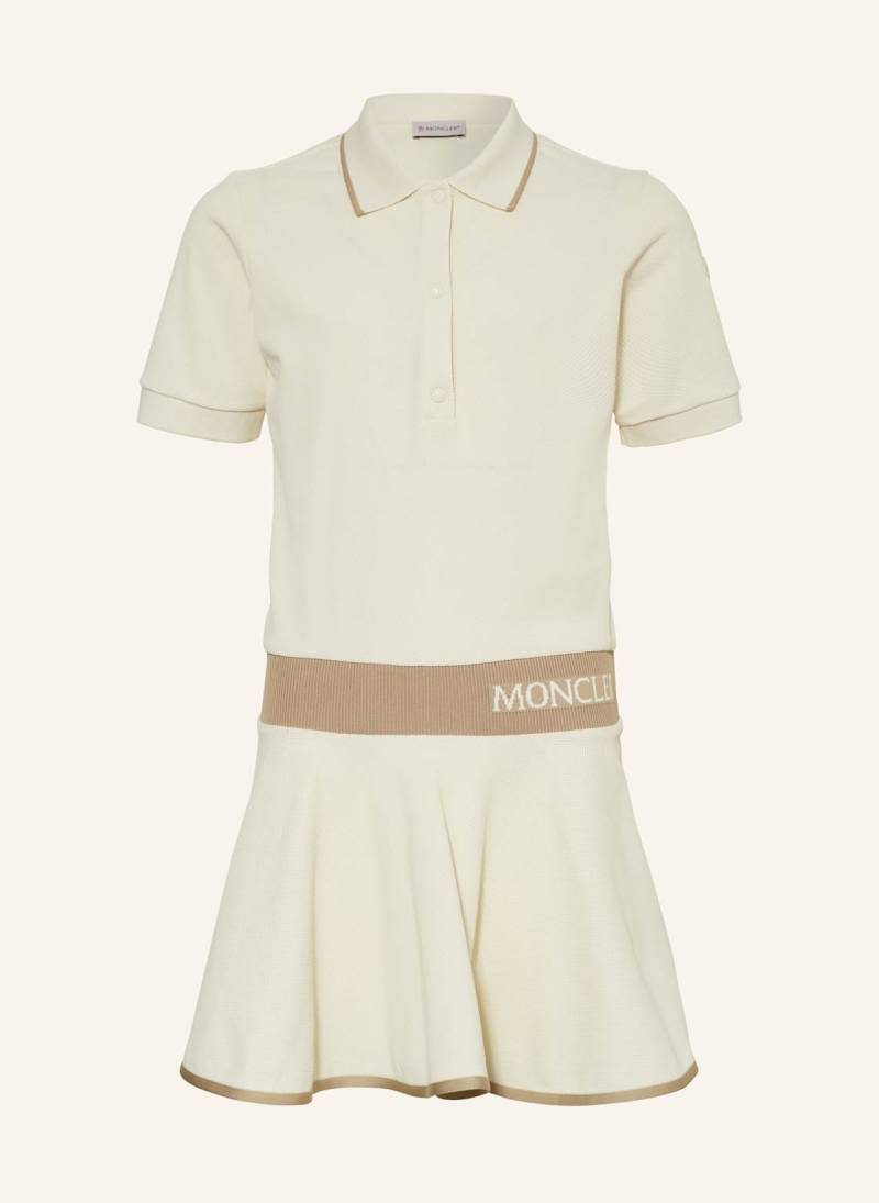 Moncler Enfant Piqué-Kleid weiss von MONCLER enfant