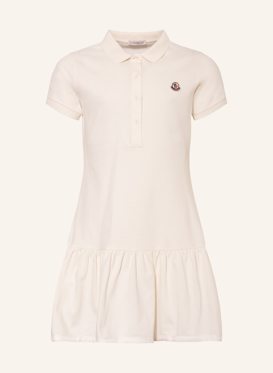 Moncler Enfant Piqué-Polokleid weiss von MONCLER enfant