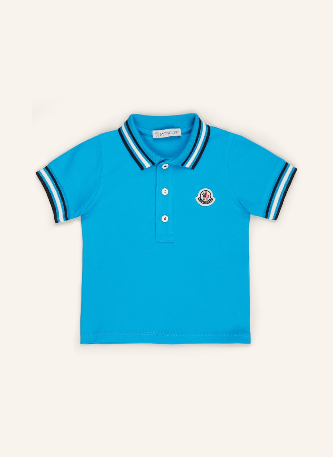 Moncler Enfant Piqué-Poloshirt blau von MONCLER enfant